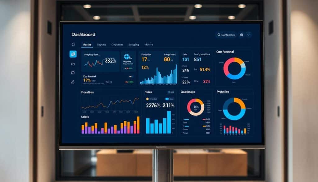 Dashboard de gestão empresarial