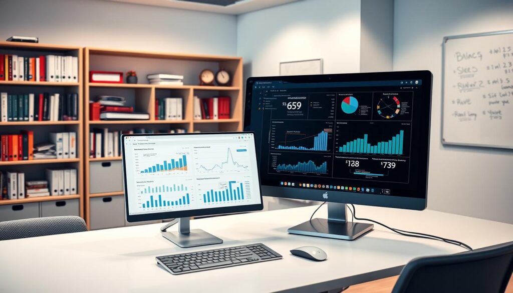 Softwares de gestão financeira e relatórios financeiros