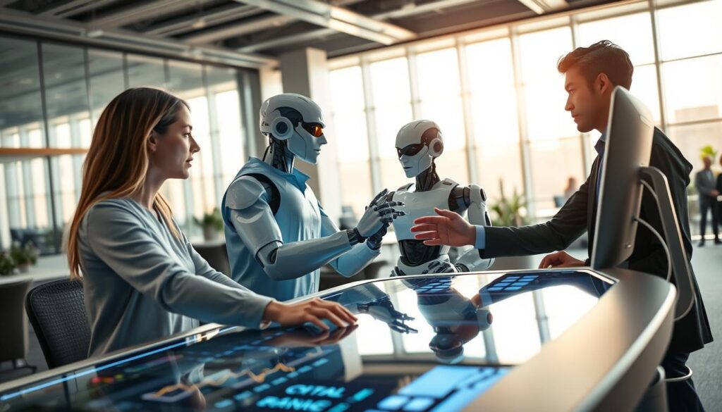 colaboração entre humanos e máquinas