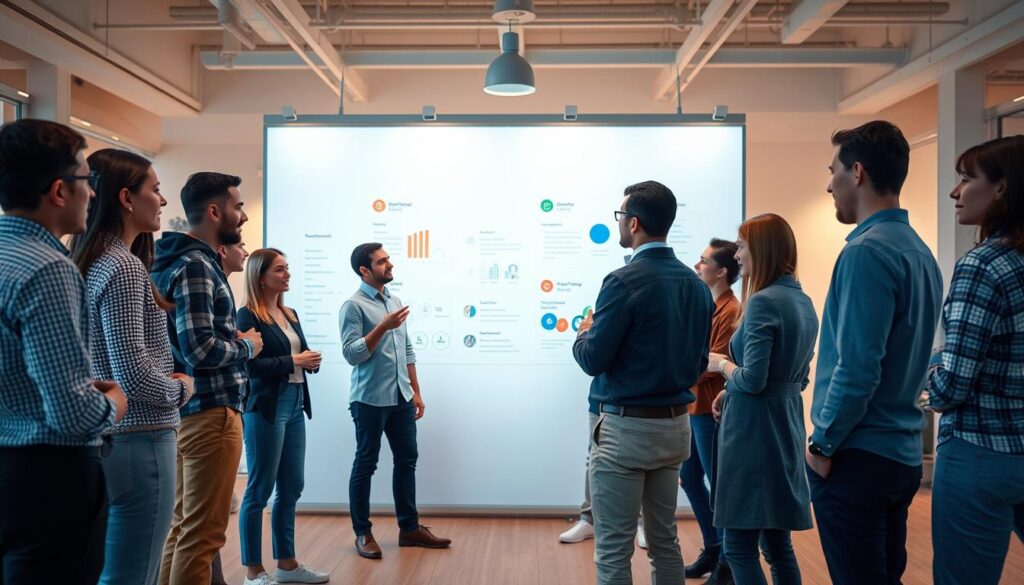 comunicação transparente, feedback contínuo, trabalho em equipe